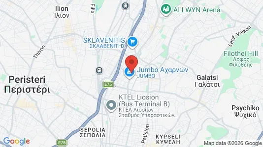 Apartments for rent i Athens Patisia - kort over placeringen