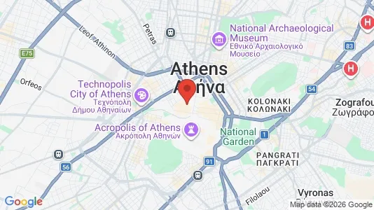 Apartments for rent i Athens Psyri - kort over placeringen
