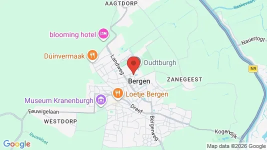 Houses for rent i Bergen (NH.) - kort over placeringen