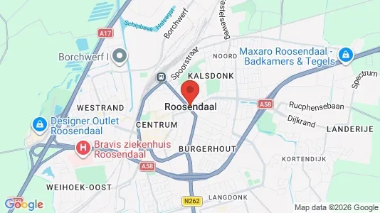 Apartments for rent i Roosendaal - kort over placeringen