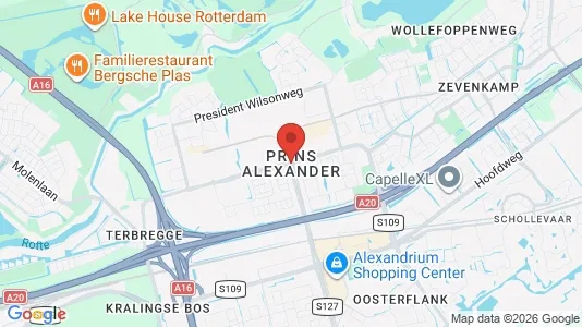 Apartments for rent i Rotterdam Prins Alexander - kort over placeringen