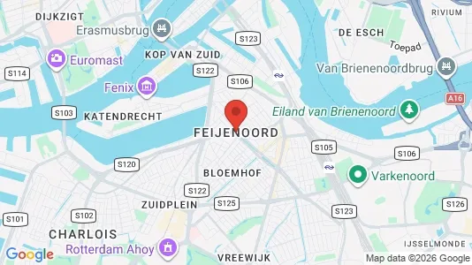 Apartments for rent i Rotterdam Feijenoord - kort over placeringen
