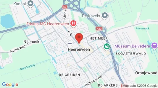 Apartments for rent i Heerenveen - kort over placeringen