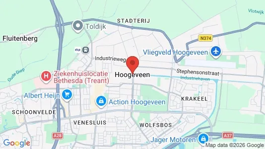 Houses for rent i Hoogeveen - kort over placeringen