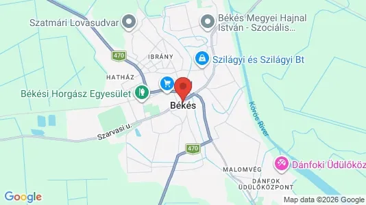 Apartments for rent i Békési - kort over placeringen