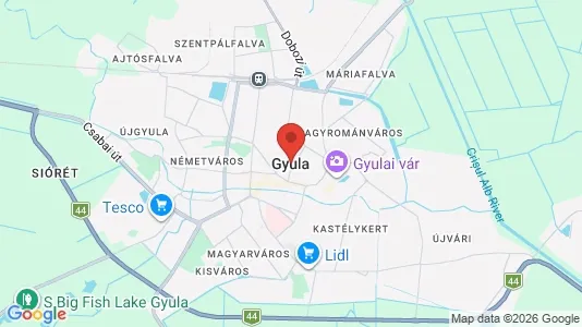 Apartments for rent i Gyulai - kort over placeringen