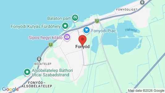 Houses for rent i Fonyódi - kort over placeringen