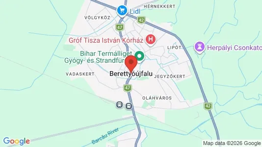 Apartments for rent i Berettyóújfalui - kort over placeringen