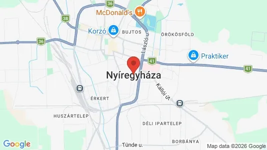 Apartments for rent i Nyíregyházai - kort over placeringen