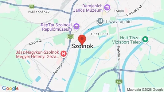 Apartments for rent i Szolnoki - kort over placeringen