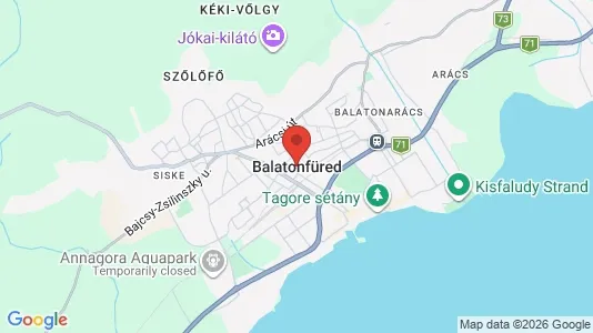 Houses for rent i Balatonfüredi - kort over placeringen