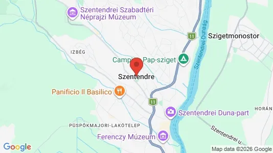 Apartments for rent i Szentendrei - kort over placeringen