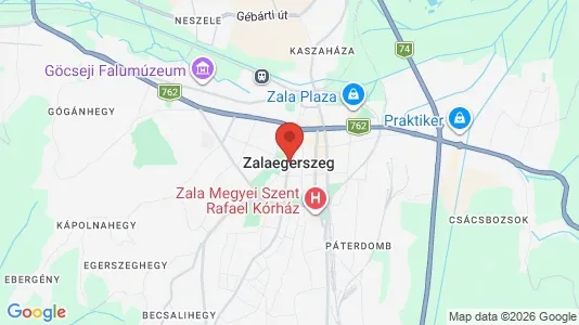 Houses for rent i Zalaegerszegi - kort over placeringen
