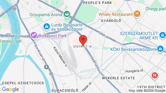 Apartments for rent i Budapest Ferencváros - kort over placeringen