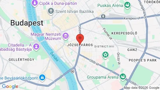 Apartments for rent i Budapest Józsefváros - kort over placeringen