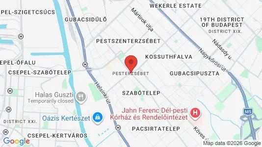 Apartments for rent i Budapest Pesterzsébet - kort over placeringen