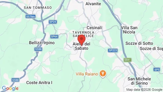 Rooms for rent i Aiello del Sabato - kort over placeringen