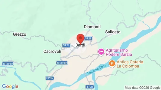 Apartments for rent i Bardi - kort over placeringen