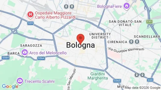 Apartments for rent i Bologna - kort over placeringen