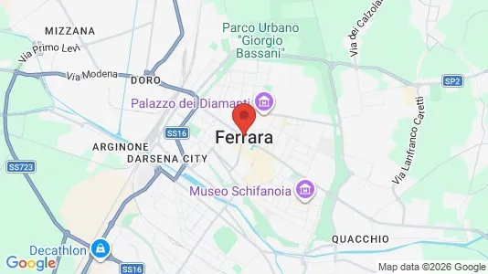 Apartments for rent i Ferrara - kort over placeringen