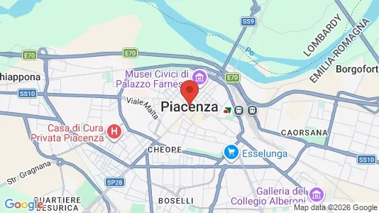 Apartments for rent i Piacenza - kort over placeringen