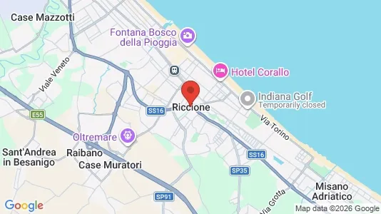 Houses for rent i Riccione - kort over placeringen