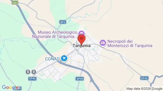 Apartments for rent i Tarquinia - kort over placeringen