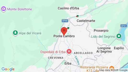 Apartments for rent i Ponte Lambro - kort over placeringen