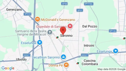 Apartments for rent i Saronno - kort over placeringen
