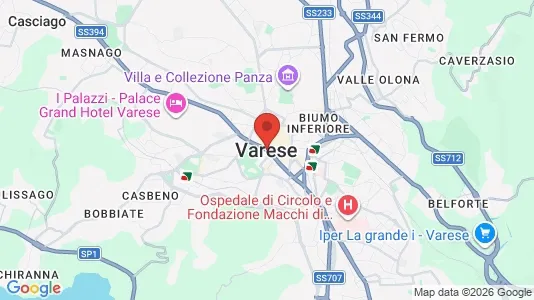 Apartments for rent i Varese - kort over placeringen
