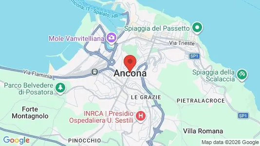 Apartments for rent i Ancona - kort over placeringen