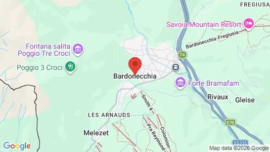 Apartments for rent i Bardonecchia - kort over placeringen