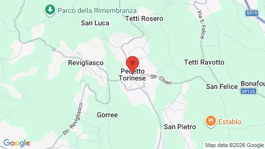 Apartments for rent i Pecetto Torinese - kort over placeringen