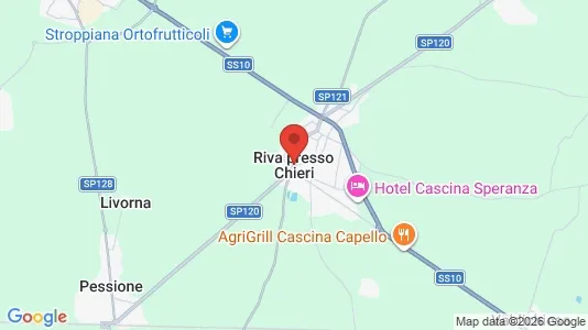 Apartments for rent i Riva presso Chieri - kort over placeringen
