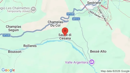 Apartments for rent i Sauze di Cesana - kort over placeringen