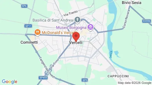 Rooms for rent i Vercelli - kort over placeringen