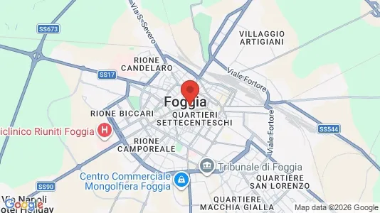 Apartments for rent i Foggia - kort over placeringen