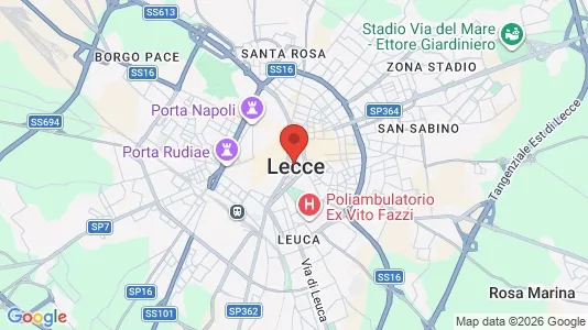 Apartments for rent i Lecce - kort over placeringen