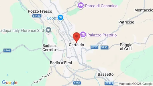 Apartments for rent i Certaldo - kort over placeringen