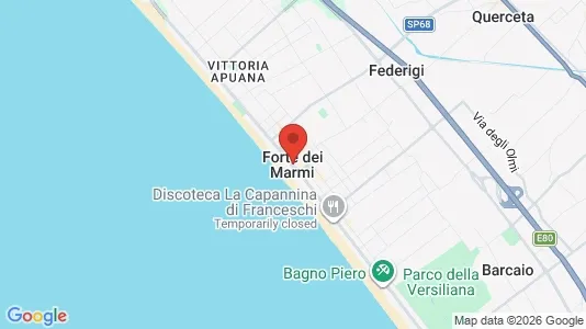 Houses for rent i Forte dei Marmi - kort over placeringen