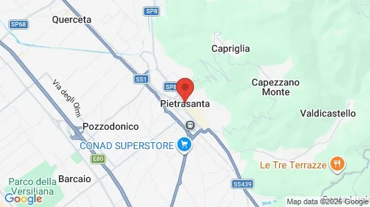 Houses for rent i Pietrasanta - kort over placeringen