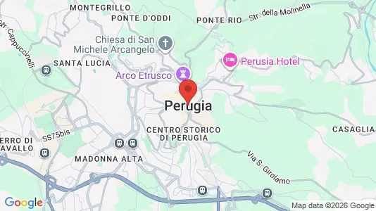 Apartments for rent i Perugia - kort over placeringen