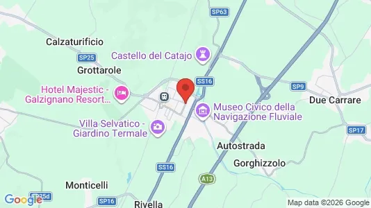 Apartments for rent i Battaglia Terme - kort over placeringen