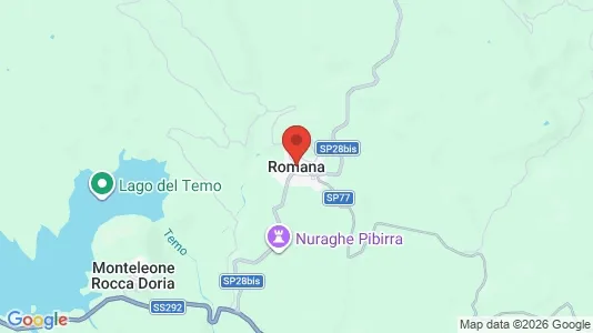 Apartments for rent i Romana - kort over placeringen