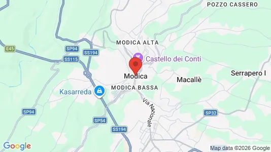 Apartments for rent i Modica - kort over placeringen