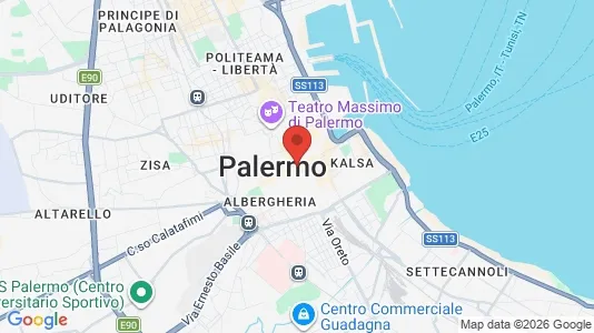 Apartments for rent i Palermo - kort over placeringen