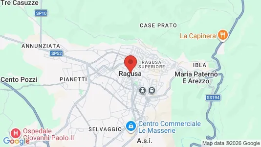 Apartments for rent i Ragusa - kort over placeringen