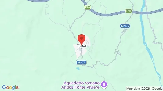 Apartments for rent i Tusa - kort over placeringen