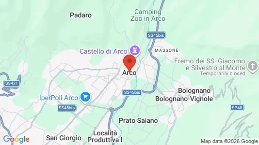 Apartments for rent i Arco - kort over placeringen