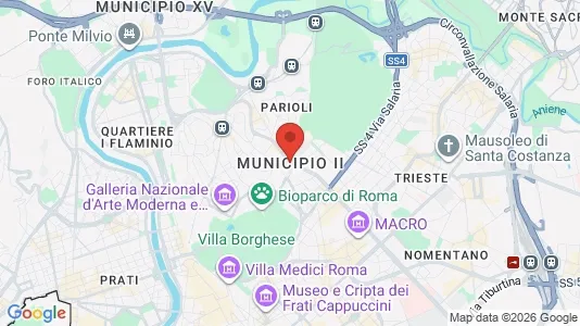 Apartments for rent i Roma Municipio II – Parioli/Nomentano - kort over placeringen